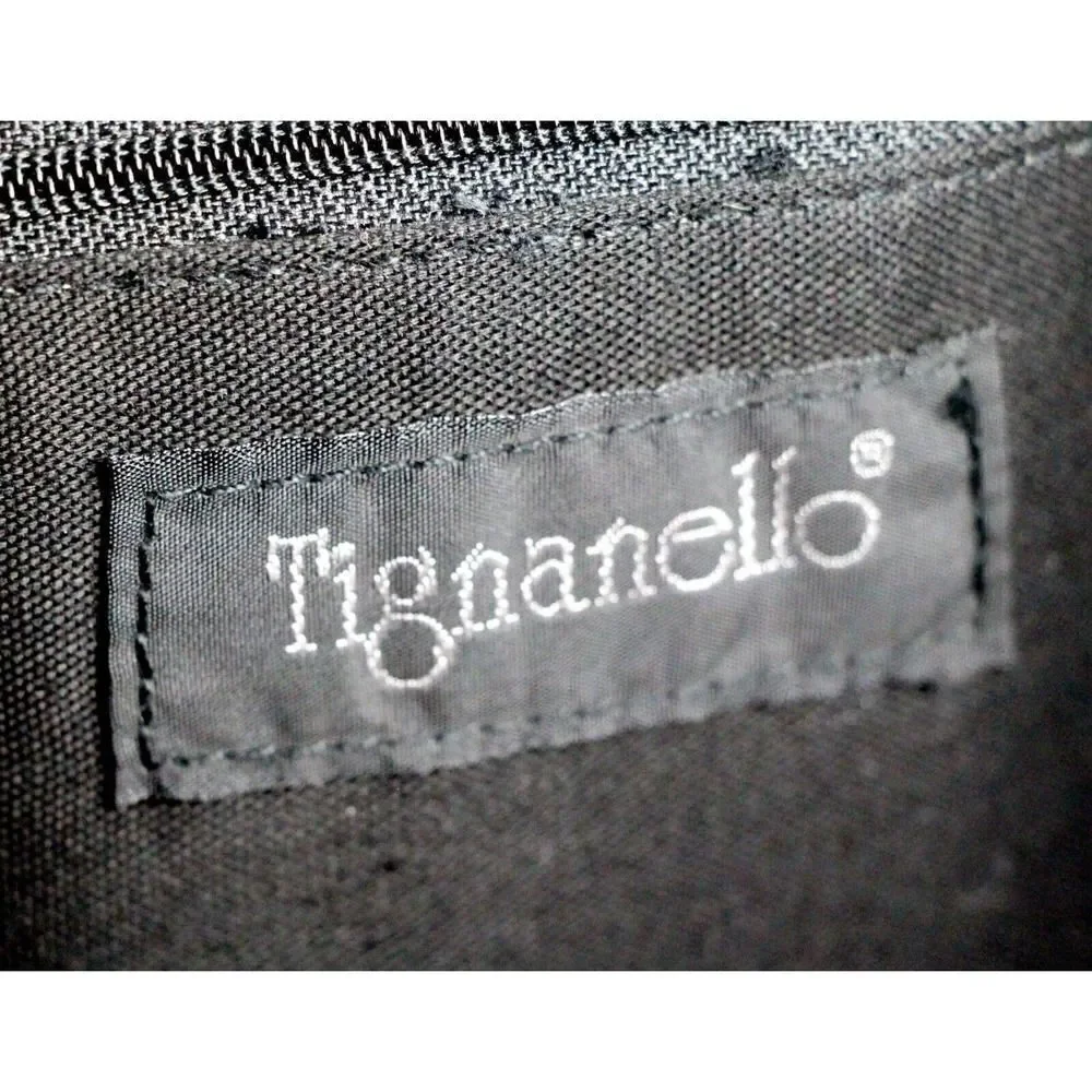 TIGNANELLO BROWN GENUINE LEATHER SHOULDER BAG BUSINESS TOTE HANDBAG HOBO PURSE